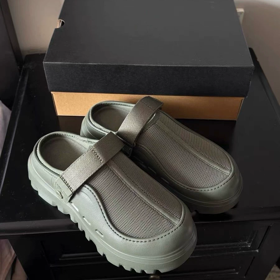 2025 лето Новый Тасман Удобный легкий сплошной цвет толстая подошва липучка случайные сандалии пригородной текстуры