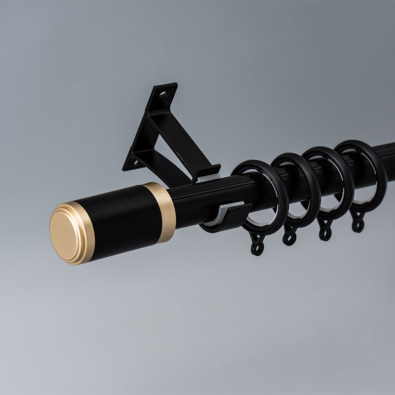 Moda gruesa de carga durable aleación de aluminio varilla romana de lujo cortina pista mudo Luz de lujo cortina varilla Romana