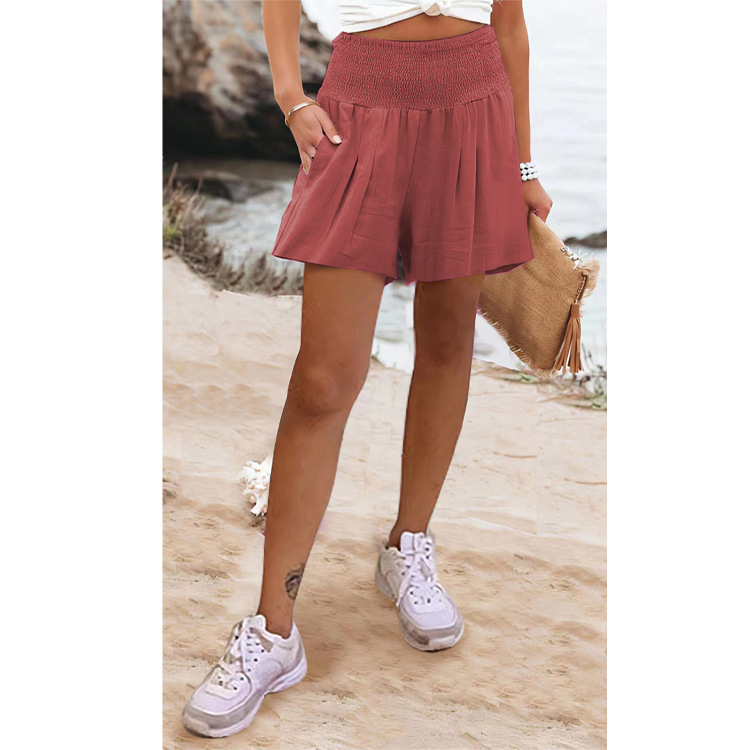 Daily Occasion Women's Daily Fashion Solid Color Shorts Patchwork Casual Pants