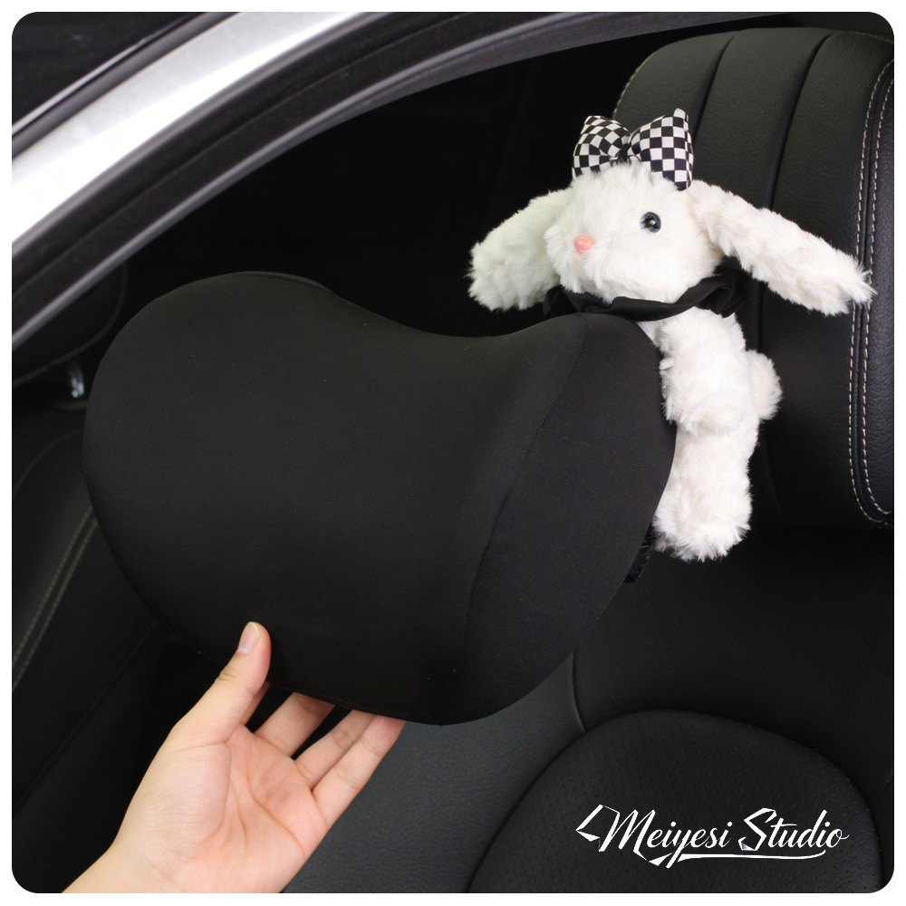 2026 nuevo reposacabezas de automóviles almohada de cuello almohada de asiento de cintura para automóviles cuatro estaciones universal mujer linda image 4