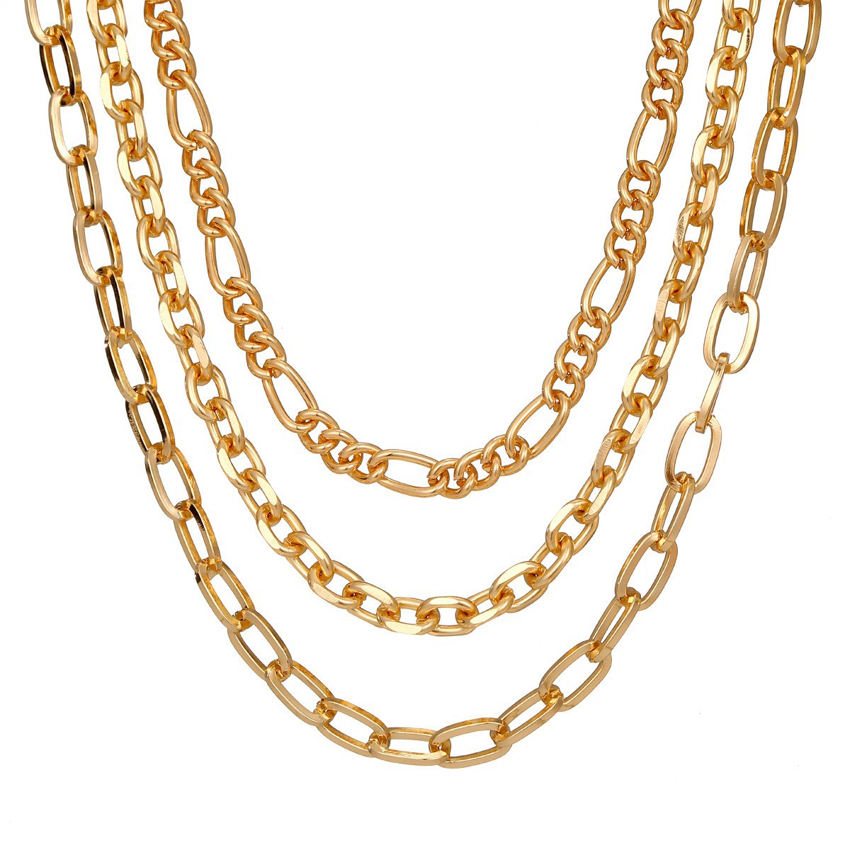 Collier à maillons en os de serpent superposés, style européen et américain, haut de gamme, luxe léger, collection française, très prisée à l'export._voghion.com