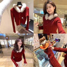 法式白色蝴蝶结镂空长袖针织打底衫女秋冬毛衣内搭高级感气质上衣