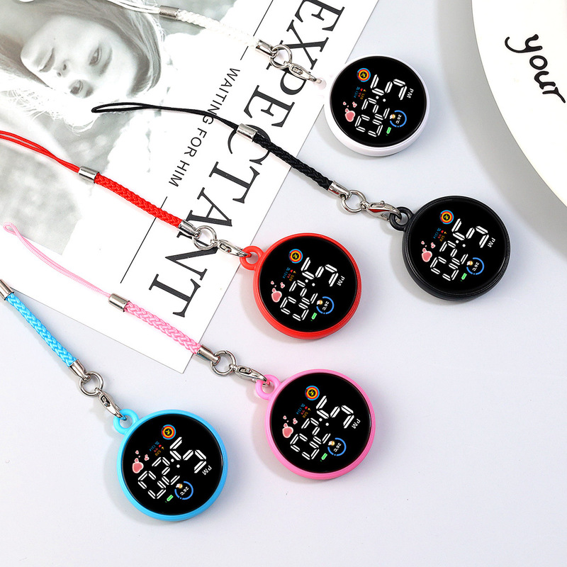 New Student Pendant Watch Portable Touch Screen Waterproof Led Digital Watch Cute Pendant Keychain Pendant