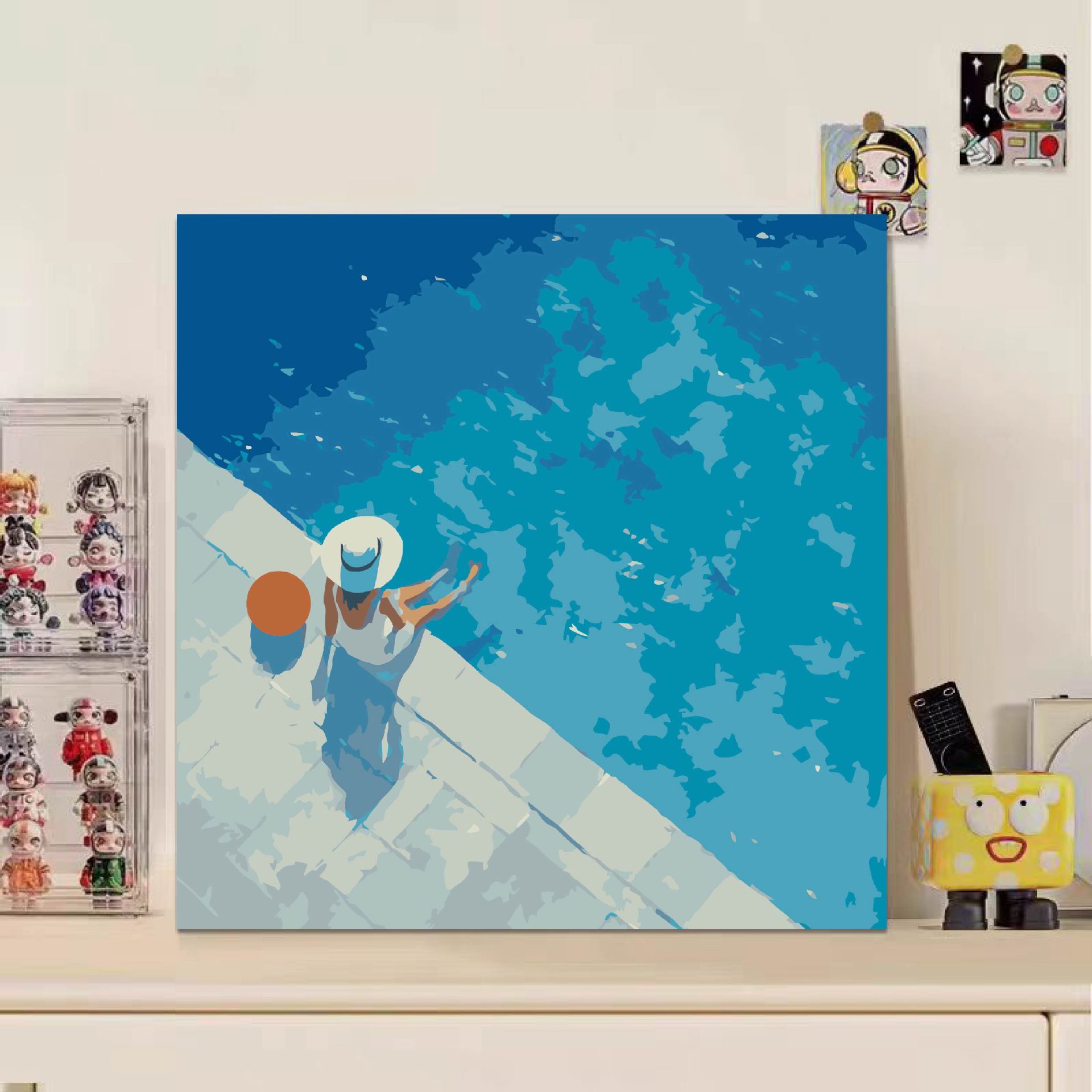 Niños didiy pintura digital acrílico relleno de pintura de dibujos animados pintura de pintura a mano 20 * 20