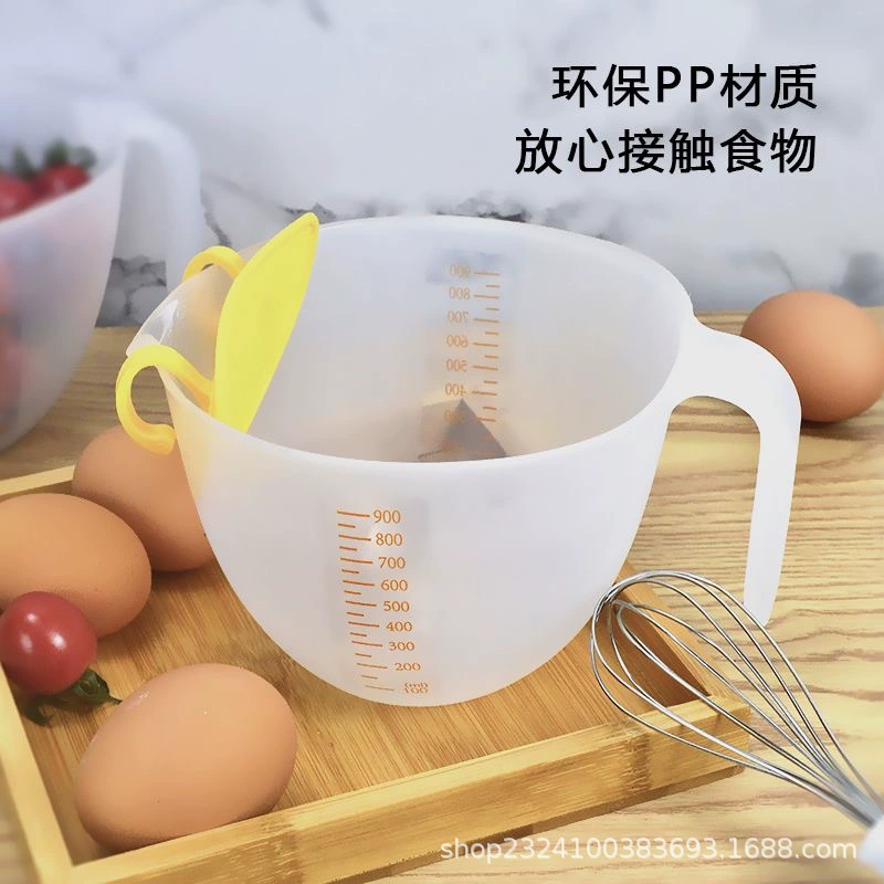 Чаша фильтра с шкалой Измерительная чашка миска с фильтром яичной жидкости Фильтр домашней выпечки Фильтр ультра-тонкий сверхплотный фильтр измерительная чашка
