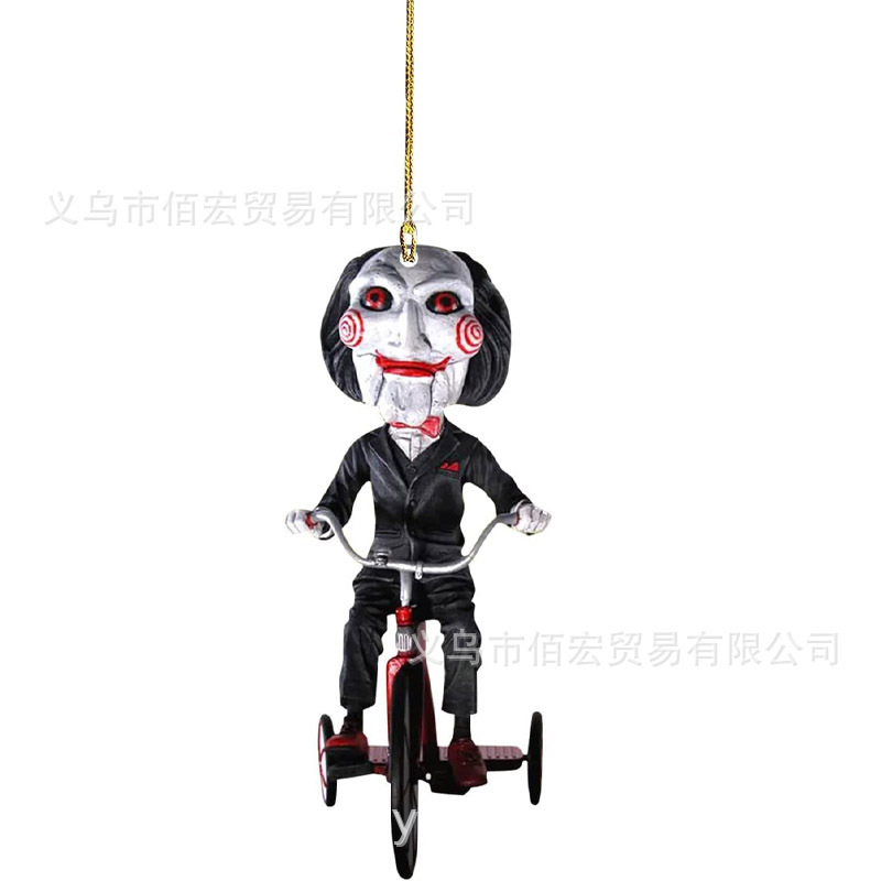 Nuevo árbol de Navidad colgante de terror colgante de automóvil plano decoración personajes de Halloween regalos colgante zombie horror image 5