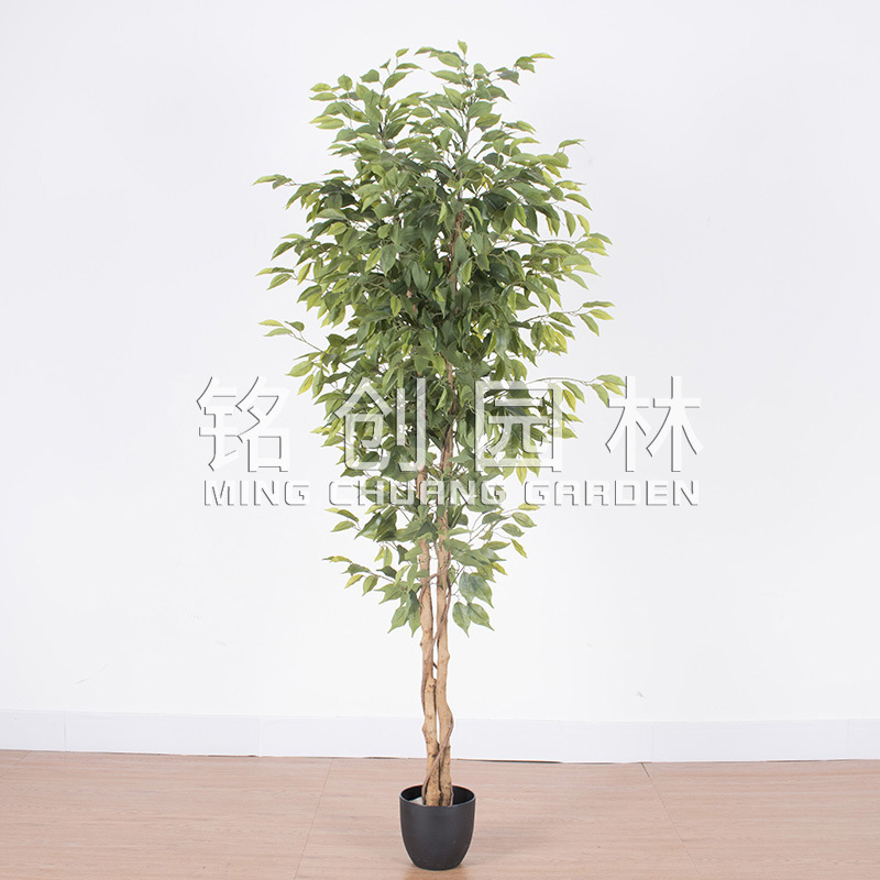 Plantas verdes artificiales, árboles de banyan artificiales en maceta al por mayor, mini árboles de banyan artificiales para decoración, árboles de banyan artificiales, paisaje de plantas artificiales