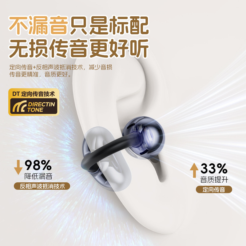 YX59 新しい Bluetooth ヘッドセットイヤークリップオン骨伝導非インイヤーオープンスポーツランニングクリップオンイヤーワイヤレスヘッドセット|undefined