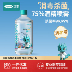 艾享医療用アルコール75%消毒スプレー、皮膚の傷、家庭用品の洗浄、殺菌、エタノール、全箱