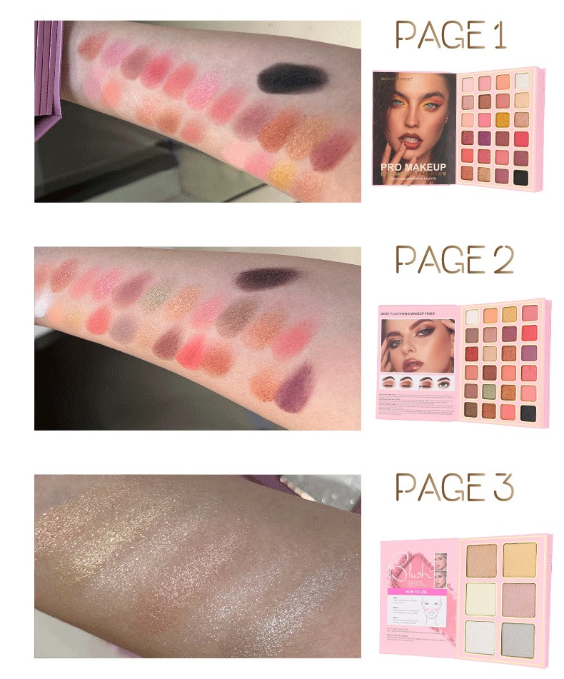 5 Layer Eyeshadow Palette Hgh Gloss Blush Concealer Universal Integrated Pearlescent Brightening Makeup_voghion.com