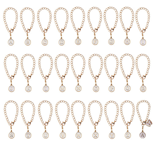 Keychain backpack cups accessories chain strap lobster claw hook English letter number chain alloy jewelry pendant