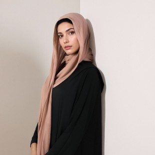 [Strictly Selected] Natural Wrinkled, No-Iron, Imitation Cotton-Feel Headscarf, Middle Eastern Women's Sun Protection, Breathable, Micro-Elastic, Soft Turban