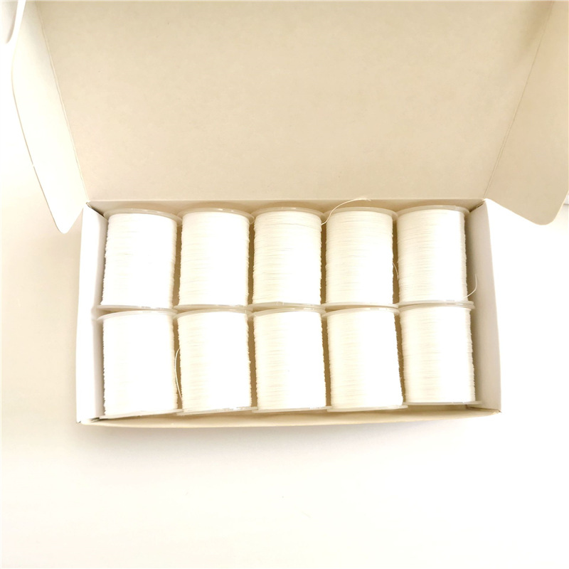 공장 직접 흰색 검은 면 왁스 라이트 플라스틱 코어 인쇄 및 염색 솔기 헤드 왁스 면화 왁스 라이트 재봉사