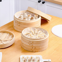 廠家批發竹製蒸籠毛楠竹小籠包蒸餃圓形籠屜蒸格蒸屜小蒸籠家商用