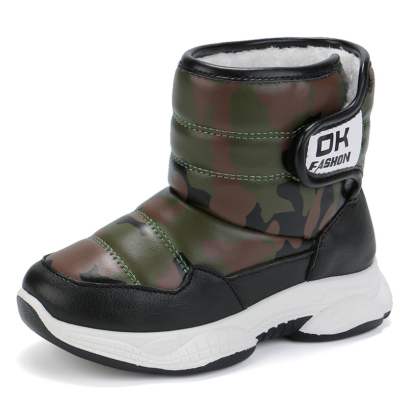 Botas de nieve para niños, botas de invierno para niños, nuevas botas de algodón para niños, botas de camuflaje para niños image 8