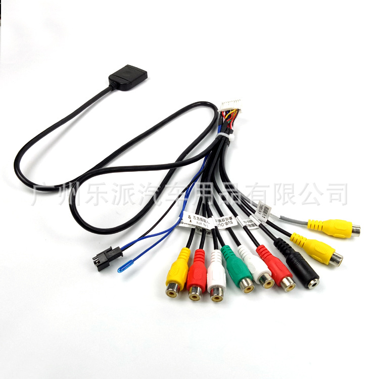 20P 8头RCA+MIC+风扇插头+卡槽线-3
