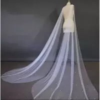 Хэллоуин белый жемчужный сетчатый плащ длинный женский сценический спектакль длинный хвост плащ свадебный платок