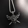 Necklace stainless steel, pendant, men's Pirates of the Caribbean, accessory