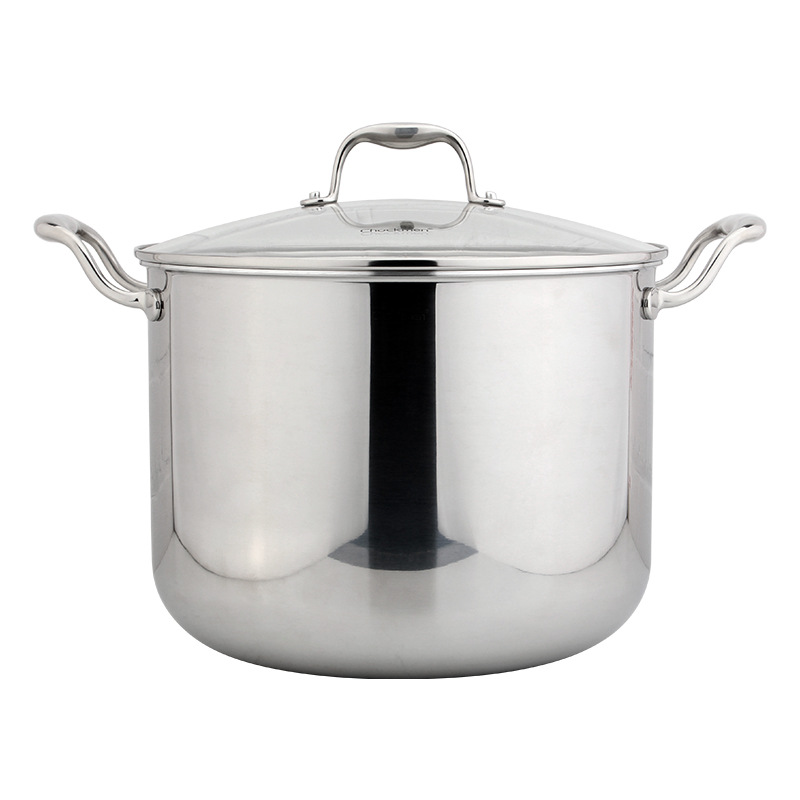 Chockmen Zhuo Deming 18/10 olla de sopa alta de acero inoxidable cubo olla de sopa profunda olla de estofado con salmuera hueso de tubo de gran capacidad