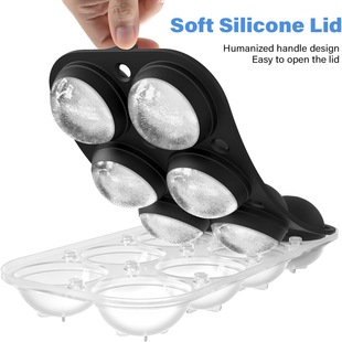Ice Cube small 8 even silicone ice hockey ice box whiskey spherical round plastic 8 hole frozen ice hockey ice mold