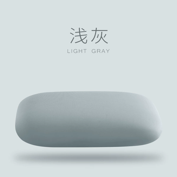 Light Gray [Summer Cool Ice Silk Style] [Memory Foam Pillow Core]