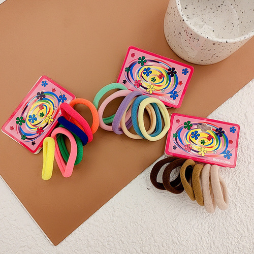 Card bag hair accessories, high elastic rubber band hair rope, foreign trade large towel hair tie, Korean style hair rope wholesale