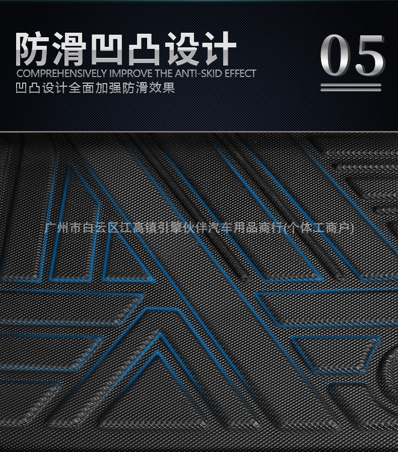 Suitable for BMW X7 2019-2026 six or seven-seater, TPE eco-friendly wear-resistant trunk mat, carbon fiber pattern backrest pad, and partition panel