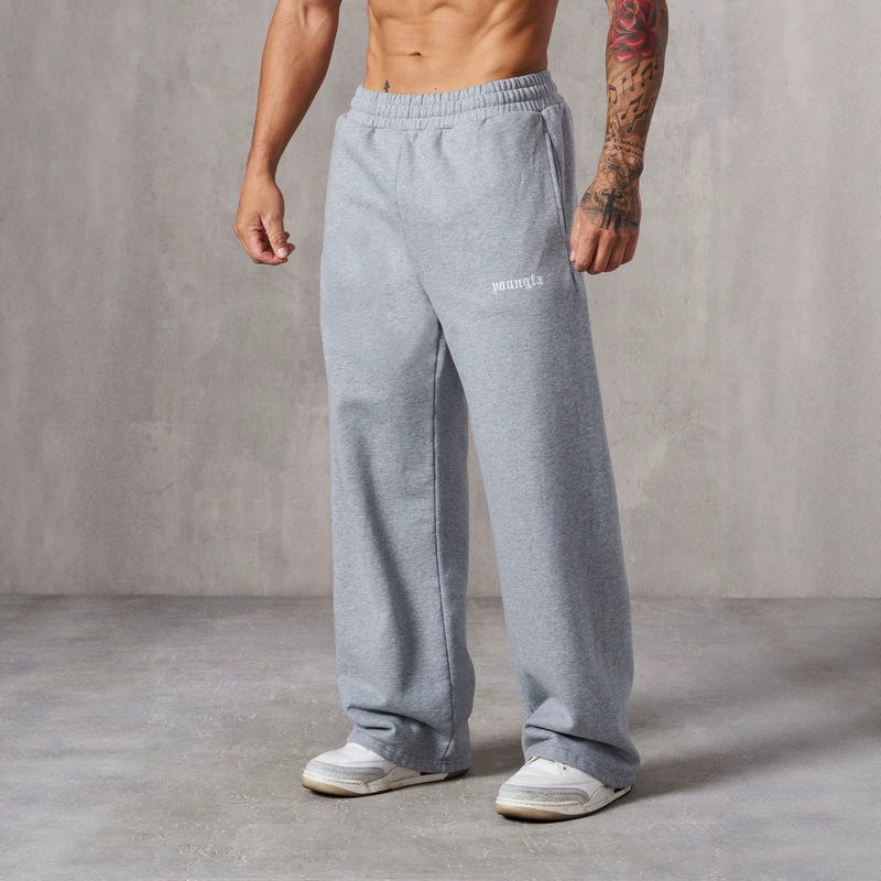 YOUNGLA New American Style Men's Sports Pants Jogging Fitness Muscle Training Embroidered Straight-Leg Casual Trousers YOUNGLA New American Style Men's Sports Pants Jogging Fitness Muscle Training Embroidered Straight-Leg Casual Trousers