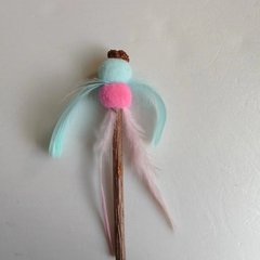 逗貓棒貓咪木天蓼逗貓棒蟲癭果七彩毛絨彈力球貓玩具一件代發