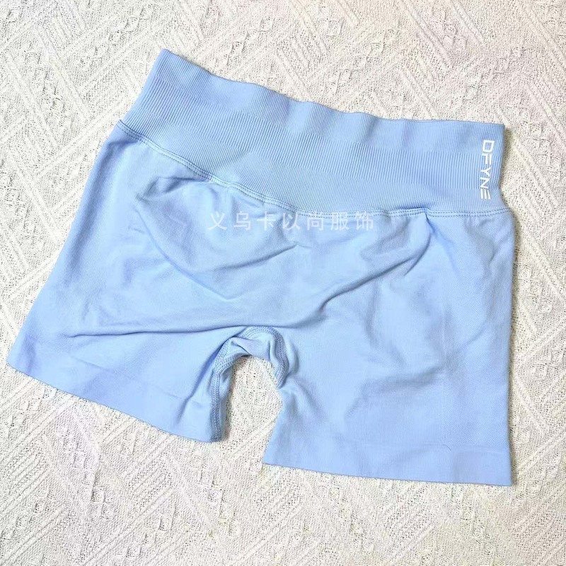 dfyne短裤三段腰提臀裤跑步健身三分裤女跨境爆款健身短裤|undefined