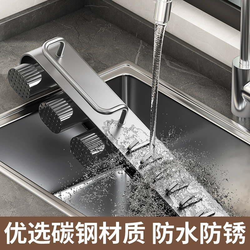 Free punch kitchen setting rack home wall -mounted multi -function kitchen knife shelf chopsticks knife shelf integrated knife storage shelf