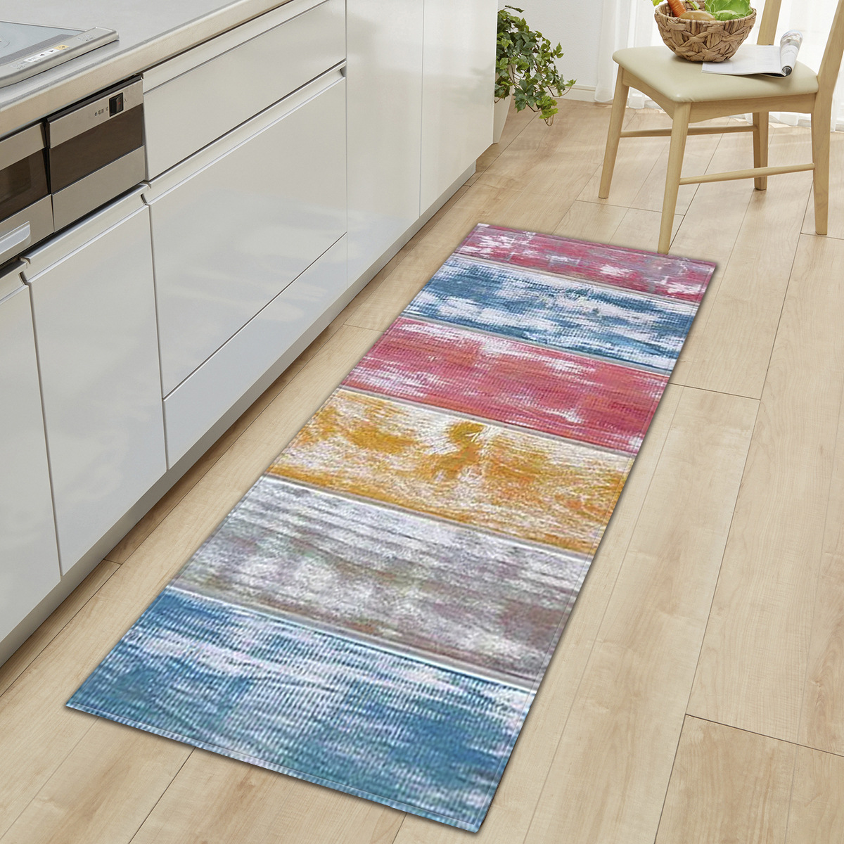 Venta caliente grano de madera puerta casa estera cocina tira absorbente baño antideslizante alfombra del piso sala de estar dormitorio alfombra 1