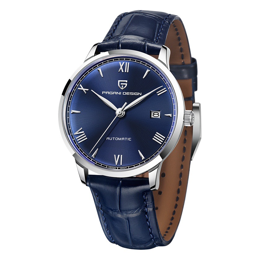 Bojiani Pagani reloj para hombre reloj mecánico automático Correa impermeable de acero inoxidable Reloj simple de negocios 1759