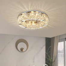 简约现代LED圆形客厅水晶吸顶灯轻奢大气创意家用大厅主卧室灯具