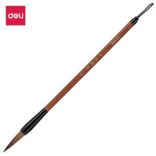 Deli 6581 Student Brush Medium Wolf Hair Brush Suitable for Students Calligraphy Practice Pen Stationery Office