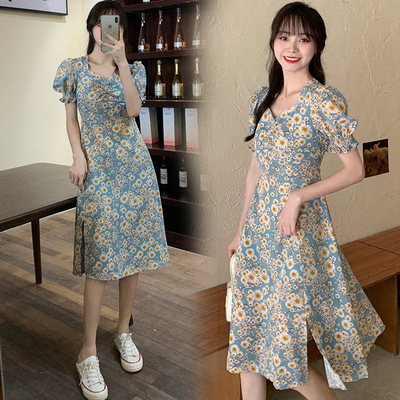 哺乳衣外出时尚辣妈款哺乳连衣裙风显瘦夏季小雏菊长裙产后喂奶潮