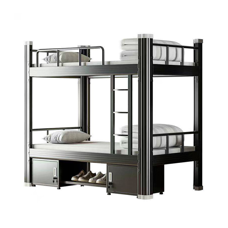 Fábrica al por mayor dormitorio de estudiantes cama doble cama de alquiler de cama cama de hierro cama de dormitorio de personal cama de apartamento
