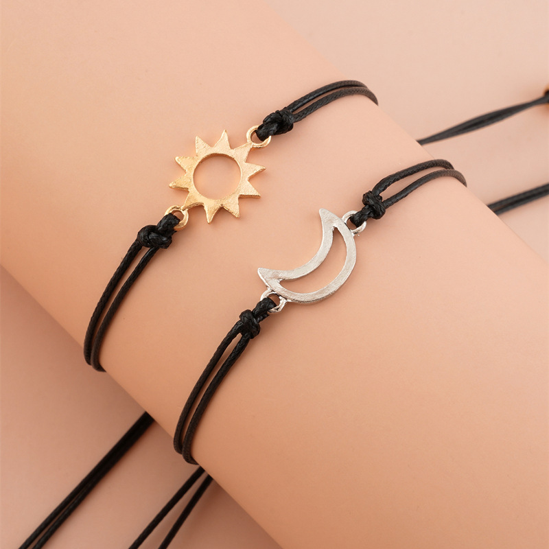 Casual Streetwear Sun Moon Alloy Rope Unisex Bracelets display picture 8