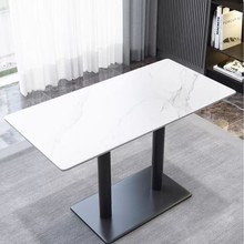 佛山单板餐桌快餐小吃面馆商用桌子奶茶咖啡连锁店食堂椅餐厅岩板