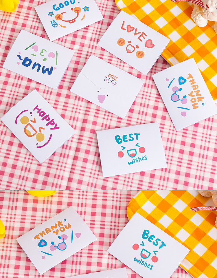 10g Weight card Event & Party Supplies 1 Set Quantity Birthday, Festival Occasion Sweet Letter Heart Shape Paper Birthday Festival Card