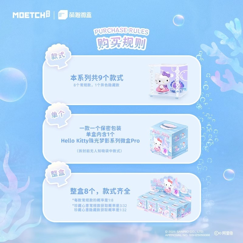 本物のかわいいサンリオハローキティ真珠光沢のあるドリームシャドウシリーズマイクロボックスハローキティブラインドボックスフィギュアkt装飾品|undefined