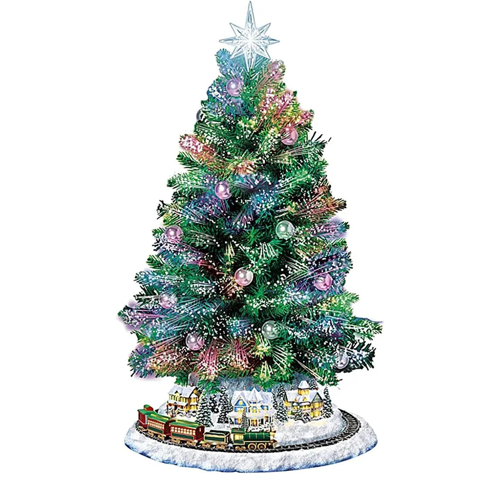 Transfronterizo nuevo creativo árbol de Navidad Santa Claus acrílico colgante artesanía coche colgante decoraciones para el hogar