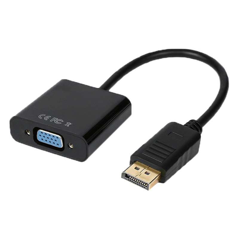 Fabricante en stock grande DP a VGA cable de vídeo HD 1080 convertidor de tarjeta gráfica de computadora cable adaptador DP a VGA