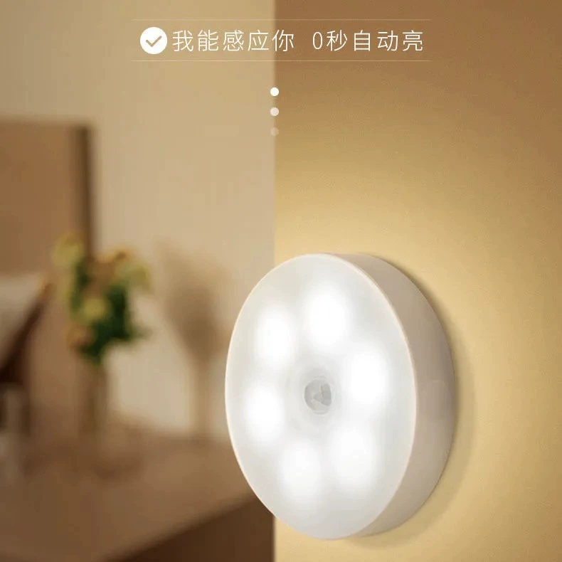 LED-умный сенсорный свет, перезаряжаемый 2W, детектор движения, самоклейка для гардероба и обуви