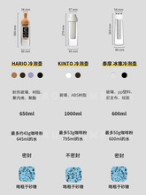 ZB6M批发冰锥冷泡壶 冷萃淬翠咖啡壶密封玻璃冷萃茶瓶酿冰滴桶冷