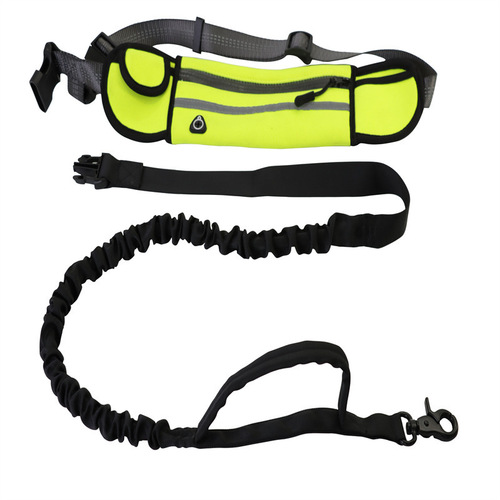 Sports belt, elastic traction rope, running dog traction rope, retractable, leash-free dog leash for walking the dog
