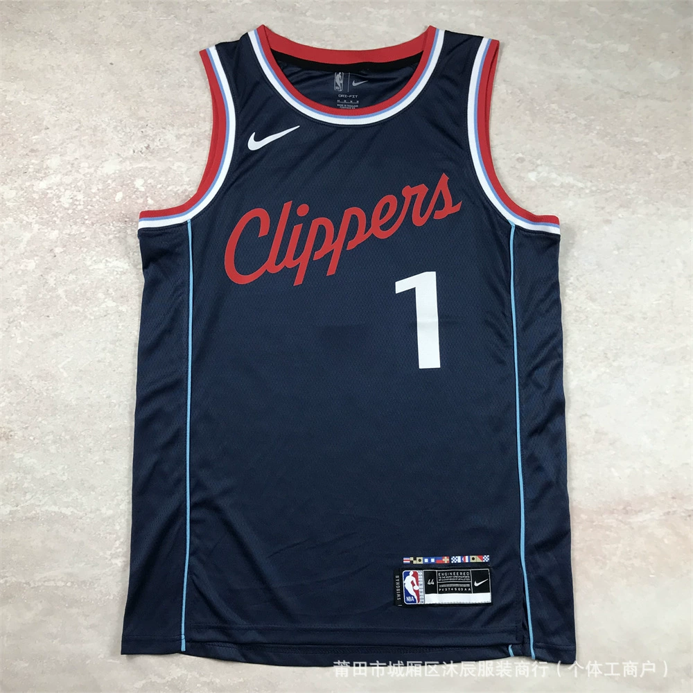 Горячее прессование американская баскетбольная форма Knicks Timberwolves Lakers Clippers Edwards Westbrook Russell спортивная майка