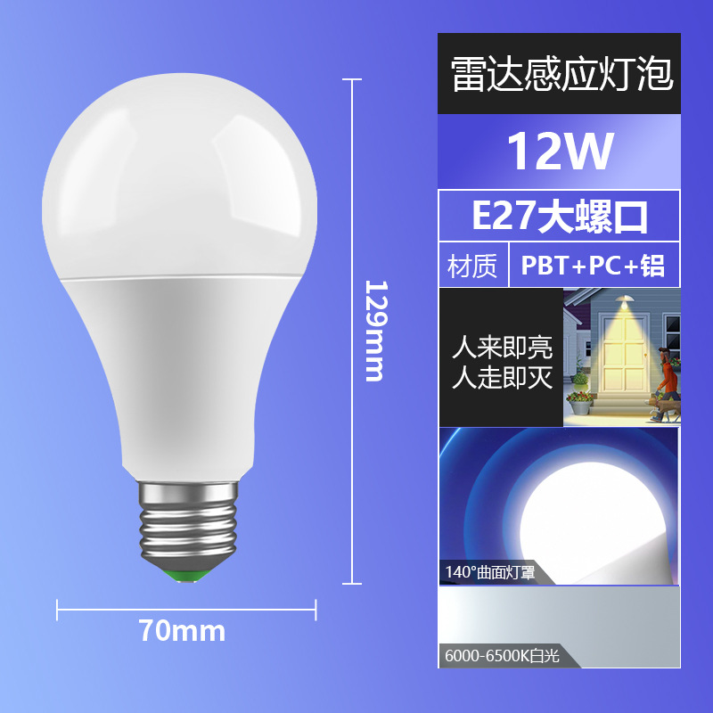 Bombilla LED, luz blanca, base de rosca, pasillo, hogar, ultrabrillante, ahorro de energía, montaje en superficie, bombilla de alta potencia, potencia nominal, luz de pasillo