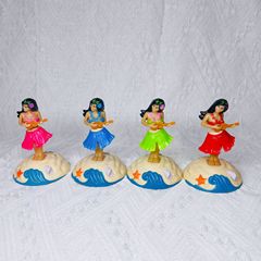 Creative Solar Hawaiian Girl Car Ornament Cartoon Doll Car Decor Kids Toy