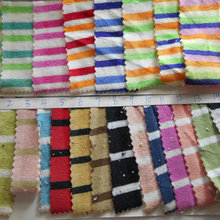 0.7X2cm CVC彩条天鹅绒提花 全棉大小间条天鹅绒 色织天鹅绒面料